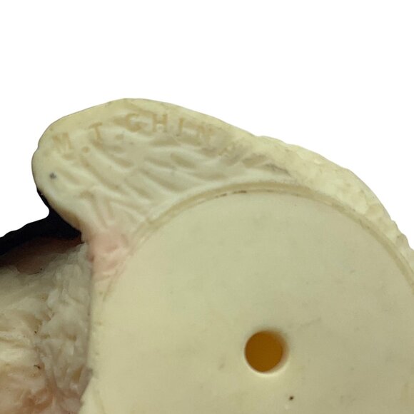 Vintage M.T. Easter Rabbit Figurine Plastic Pink Eyes 3” Collectible - Picture 5 of 6